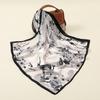 Printed Square Silk Scarf Women Floral Satin Shawls Fashion Hairband Bandana Summer Neck Sunscreen Accessories 70*70cm
