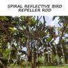 12pcs Reflective Bird Repeller Rotating Rod Wind Spiral Deterrent Control Device Agricultural Scare Bird Garden Ornaments Decor