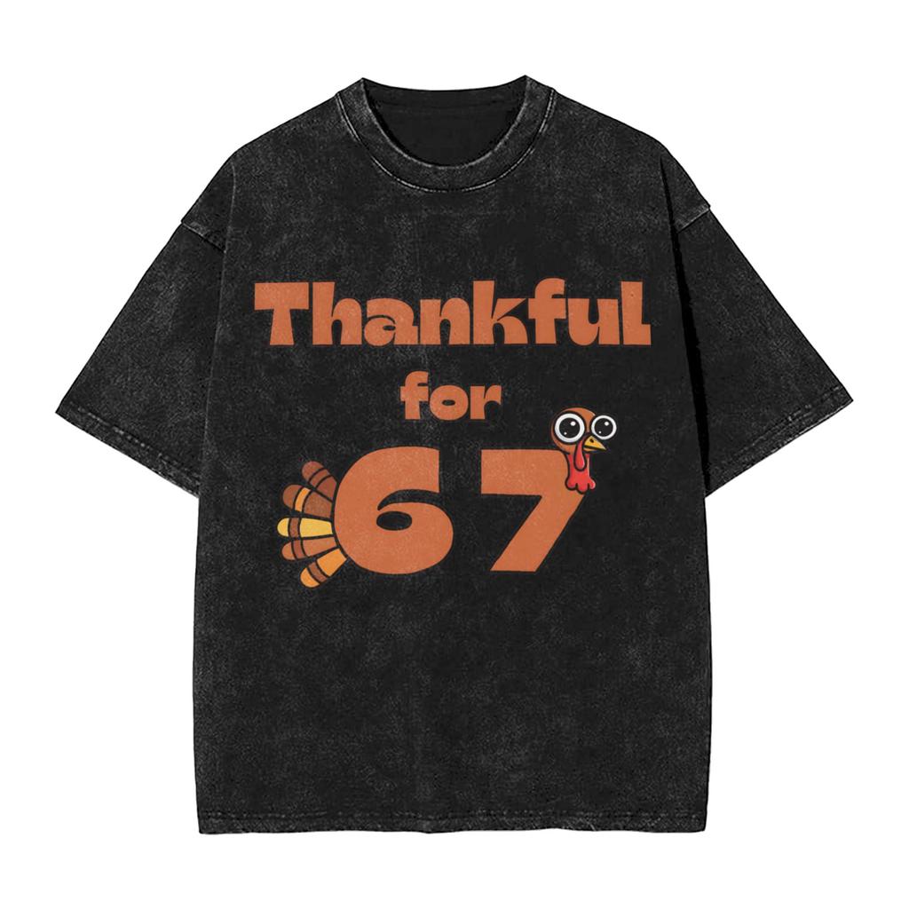 67 Six Seven 67 Meme Tshirt Summer Vintage Tshirts Casual Trendy Cool Tshirt For Male Shortsleeved Loose Clothes