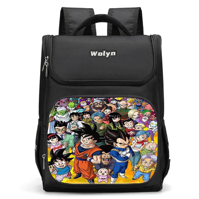 Spacious Dragon Ball Backpack For Kids Lightweight Oxford Cloth School Bag