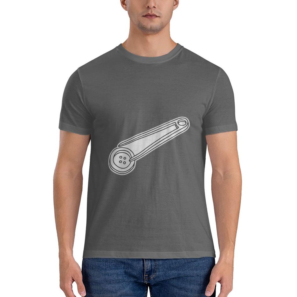 Tweezers Used For Picking Button Drapey Tshirt Retro Trendy Brand Morandi Colors Shirt