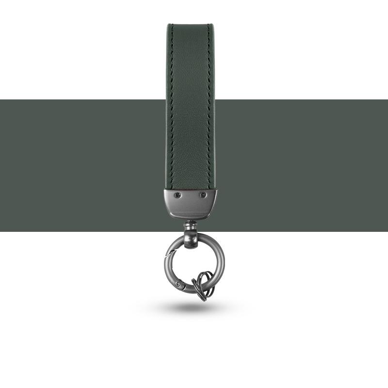 Luxury Genuine Leather For Porsche Boxster Cayman Panamera Cayenne Macan 718/911 Taycan Car Key Case Cover Protective Keychain