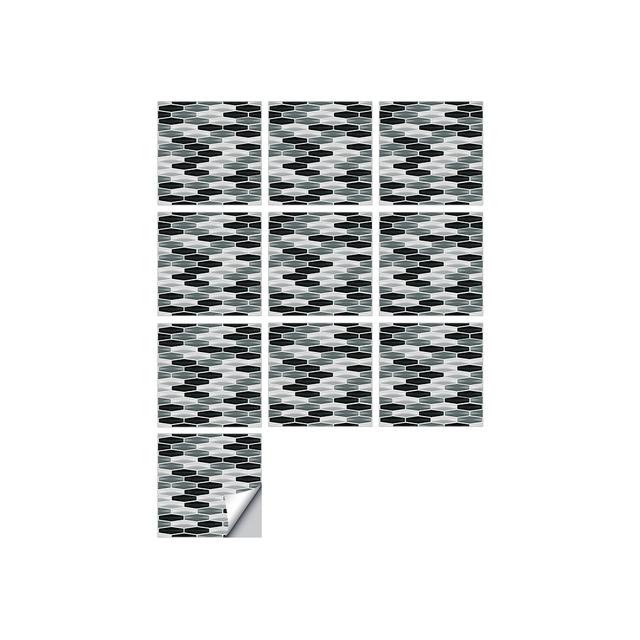 10 шт., имитация 3D самоклеющихся виниловых обоев, декоративные наклейки, водостойкая мозаичная плитка для ванной комнаты, наклейка на стену