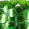 30Pcs Lucky Shamrock Clover Plastic Pirate Coins for Birthday Irish Saint St. Patrick's Day Theme Party Favors Decoration