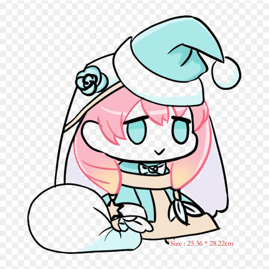 Head Pixel Art Iron On Heat Transfer Printing Vinyl Patches Sticker for Clothes DIY Appliques Washable Patches