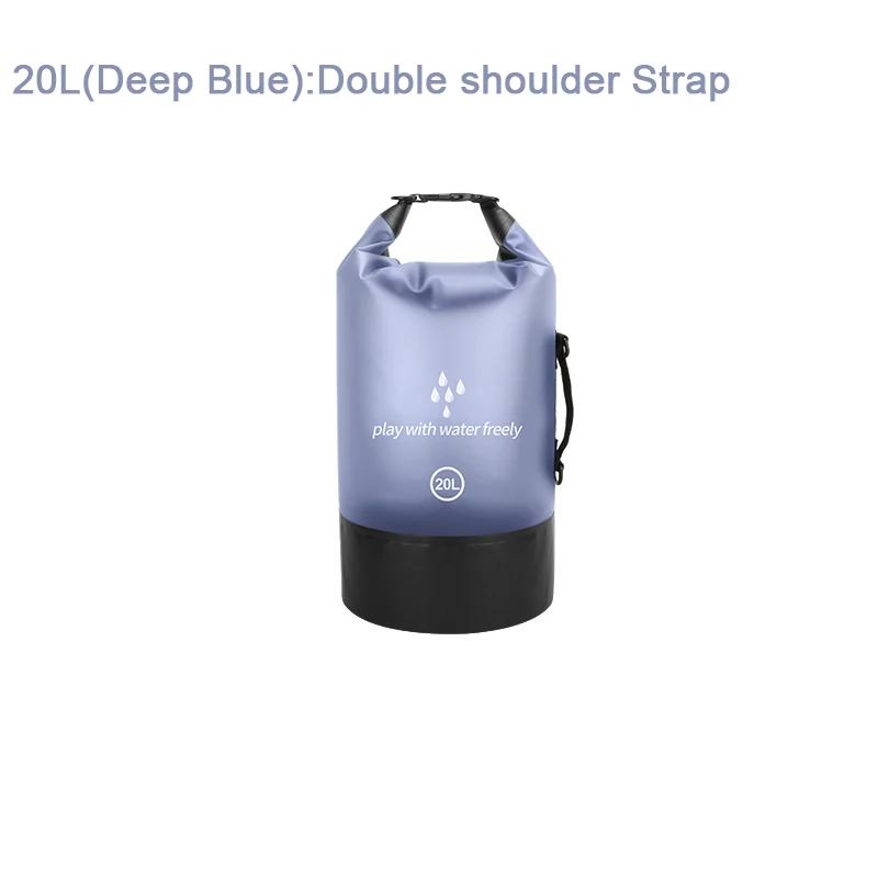 PVC Waterproof Dry Bag 2L/5L/10L/20L Outdoor Diving Foldable Man Women Beach Swimming Bag Rafting River Ocean Backpack