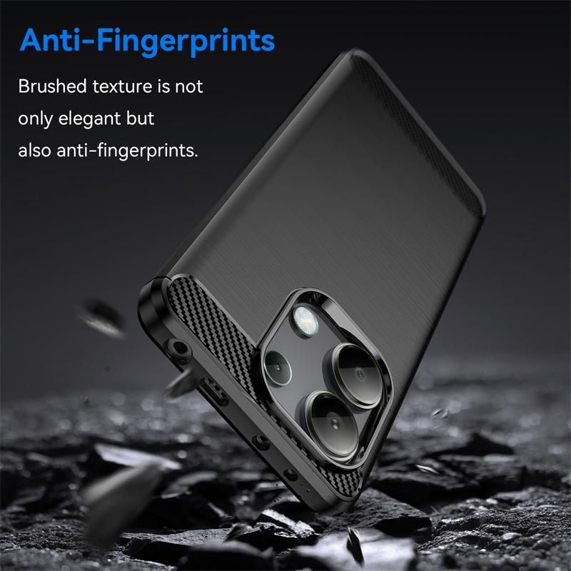 Carbon Fiber Texture TPU Case for Xiaomi Redmi Note 13 Pro 5G Note 12 12S 11 11S 11T 10 10S Protective Cover Funda Coque