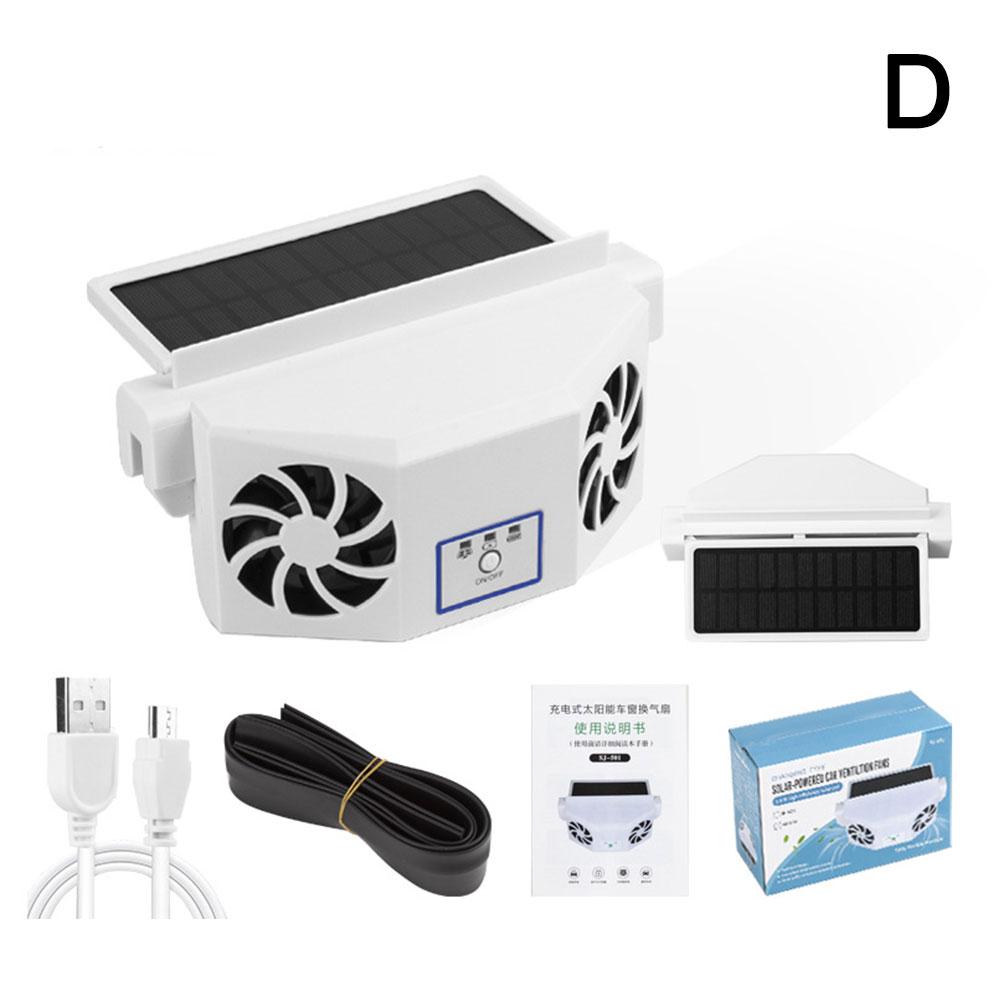 Высокая мощность ветра Автомобильный вытяжной вентилятор USB перезаряжаемый/солнечный вентилятор циркуляции воздуха для охлаждения рассеивания тепла автомобильный аксессуар
