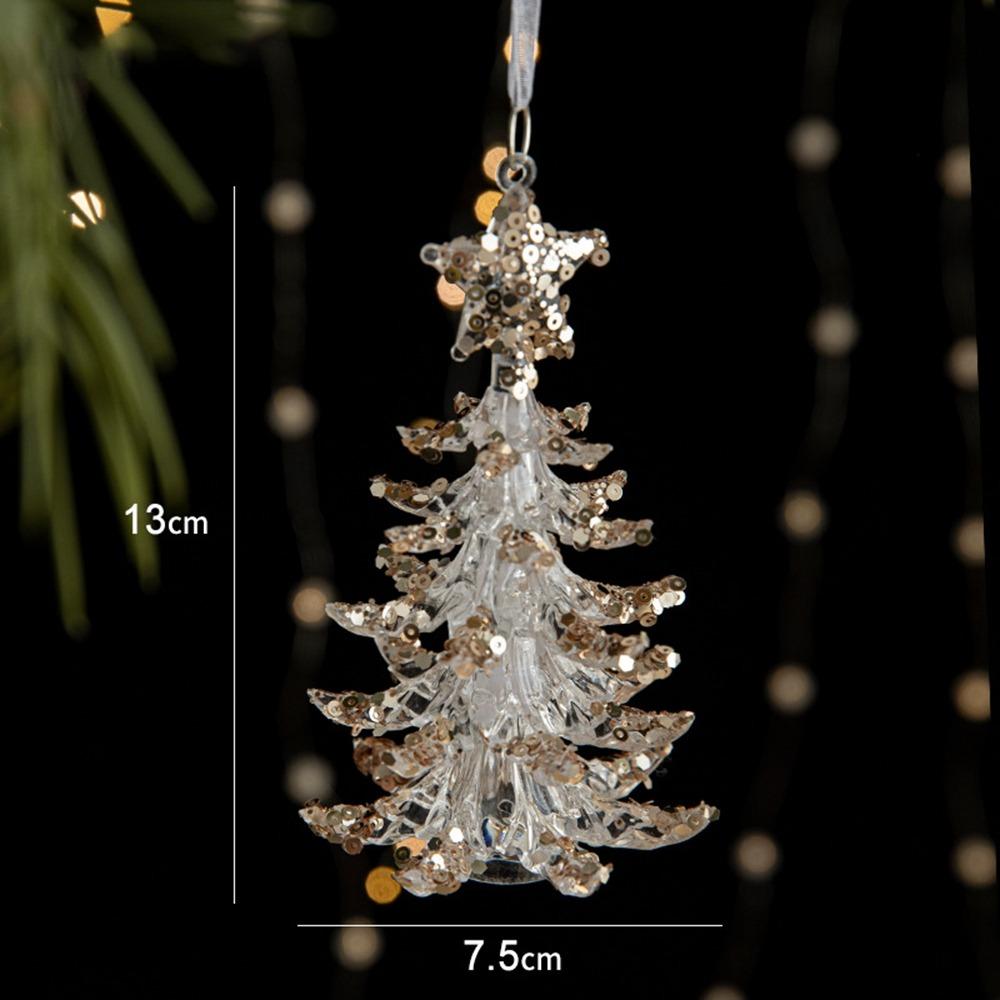 Акриловые Рождественские Хрустальные Подвески DIY Настенная Подвеска Украшения для Рождественской Елки В помещении На улице Подвеска-Кристалл Снежинка