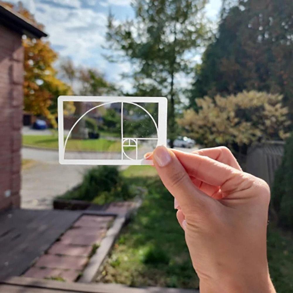 Composition Viewfinder Ruler Transparent Fibonacci Viewer Golden Ratio Ruler  Art Tool