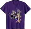 Кошачья группа Rock Kitties на бас-гитаре и барабанах Смешная мужская футболка Мужская одежда Повседневная хлопок Ежедневная Четыре сезона Уличная одежда