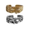 Unisex Ring Half Face Polished Alloy Goddess Venus Adjustable Opening Ring for Party Date Casual Life Finger Jewelry