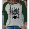 2025 Autumn & Winter Women's New Casual Crew Neck Long Sleeve Top 3D Tree Pattern