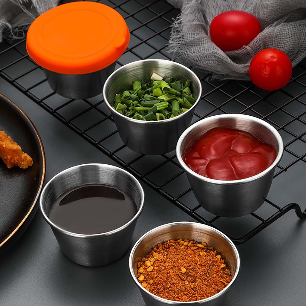 Погружная тарелка из нержавеющей стали, томат, силиконовая крышка, контейнер для консервации, герметичная герметичная чашка, тарелка для приправ