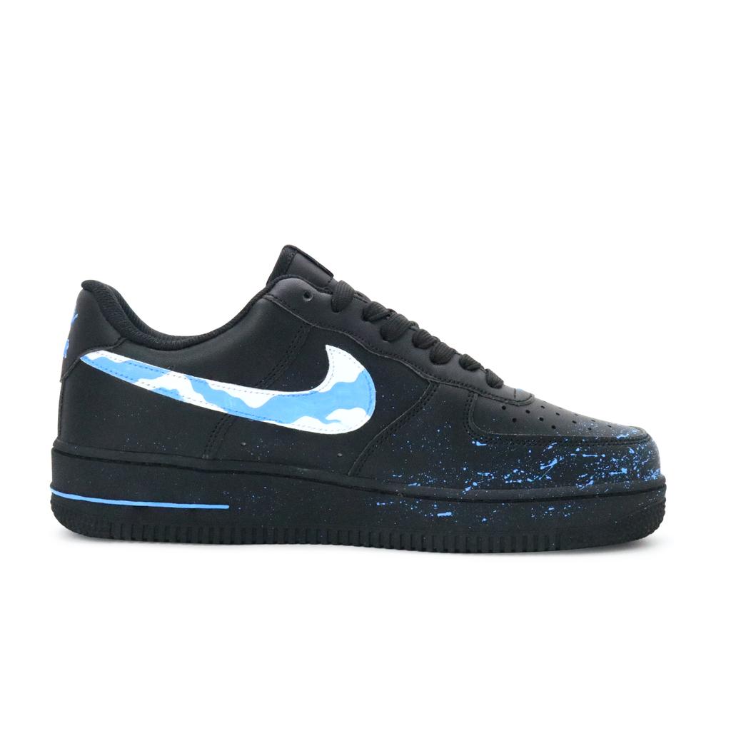 Nike Air Force 1 Weather Forecast Leather Abrasion Resistant Low top Skateboard Shoes Unisex Blue FZ0627-010(Team1037-)