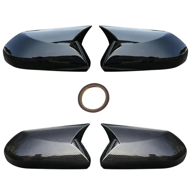 Sticking Rearview Side Mirror Covers Cap for Toyota Camry 2018 2019 2020 2025 Carbon Fiber Gloss Black Car Side Mirror Cover