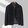 Осень и зима Новая мужская шерстяная куртка Деловая повседневная серия Яркая линия Куртка на молнии Мужская шерстяная куртка для среднего и молодого возраста