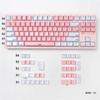 Crystal Jelly OEM Keycap Set PBT 123 Keys Double Layer Translucent Pink for MX Switch 60/84/90/104/108 Mechanical Keyboards