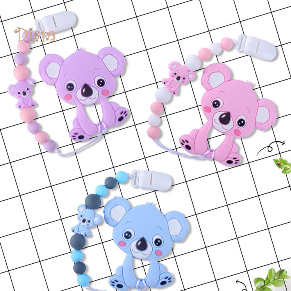 Силиконовый прорезыватель цепочка с прищепкой