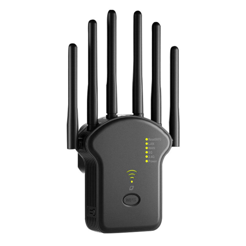 300 Мбит/с / 1200 Мбит/с Повторитель WiFi-сигнала Двухдиапазонный 2,4 ГГц 5 ГГц Антенна Усилитель сети с портом LAN/WAN Роутер WPS для домашнего офиса