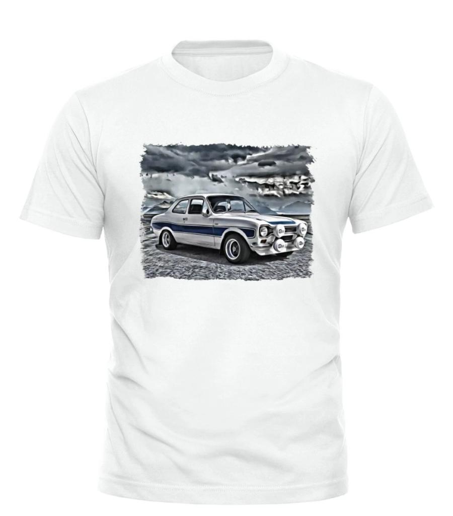 Vintage Retro Car Ford Escort MK1 Design T Shirt Escort MK1 Mexico All Sizes