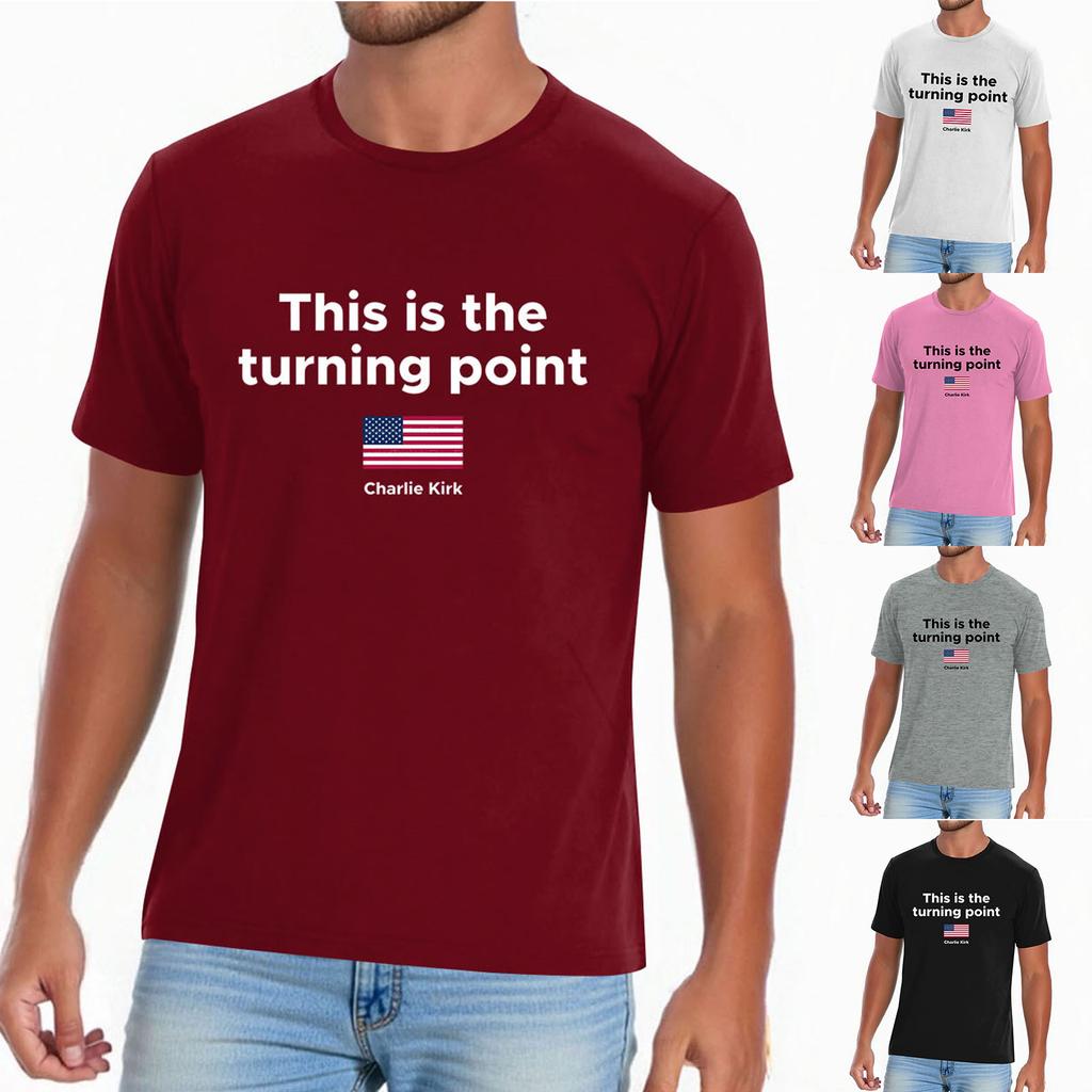 Men's Casual Daily Printed Top Round Neck T-shirt