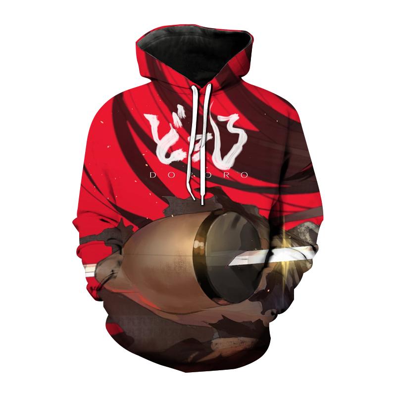 Толстовки с 3D принтом аниме Дороро для мужчин и женщин, модная толстовка большого размера, пуловер в стиле хип-хоп, Harajuku, косплей, унисекс, пальто с капюшоном