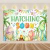 Cartoon Dinosaur Kid Birthday Party Decoration Jungle Animal Background Banner Jurassic World Woodland Backdrop For Baby Shower