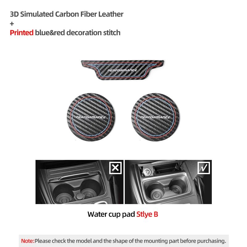 Betterhumz For BMW F30 F32 F34 F35 Car Cup Holder Anti-Slip Pad Storage Box Mat Suede Center Console 3pcs Interior Accessories
