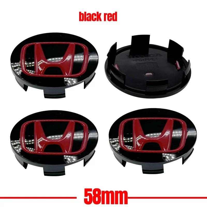 COT1 4pcs/set 58mm/62mm/69mm Car Styling Wheel Center Cap Hub Covers Badge Accessories For Honda Civic Fit Jazz Accord Pilot CRV City