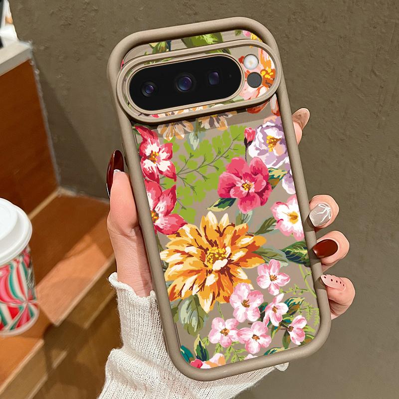 Для Google Pixel 9 8 Pro Xl 8a противоударный силиконовый мягкий защитный чехол с рисунком подсолнуха однотонный противоударный матовый чехол для телефона