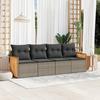 VidaXL Garden Lounge Set with Cushions 4 Pcs, Patio Sofas, Patio Furniture Set, Outdoor Furniture, Grey 3259855