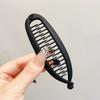Women's Large Hair Volume Banana Clip Vertical High-End Back of Head High Ponytail Bun Hair Styling Tool Fish Clip with Base Comb