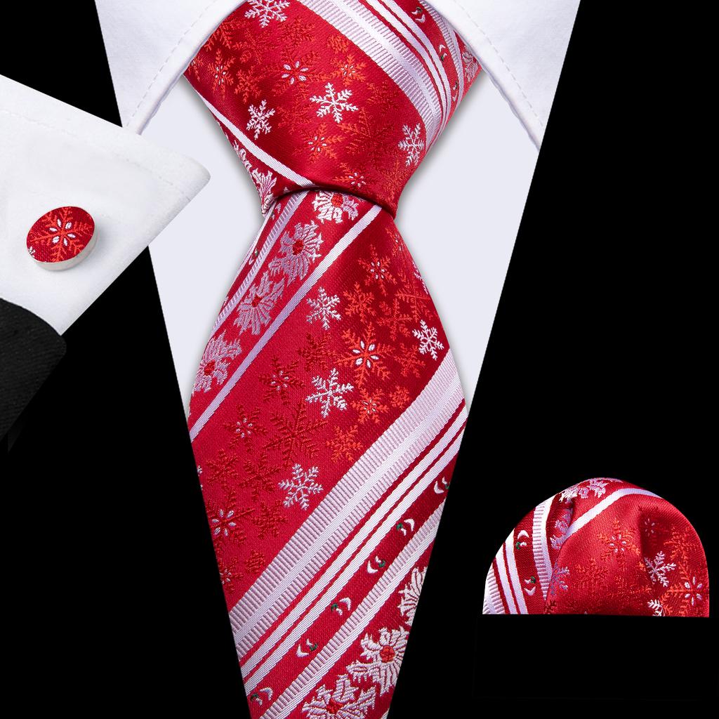 Barry.Wang Mens Novelty Plaid Striped Neckties Handkerchief Cufflinks Set Formal Casual Business