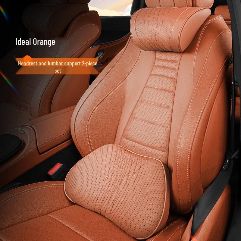 Jordani Premium Memory Foam Car Headrest & Lumbar Support Pillow