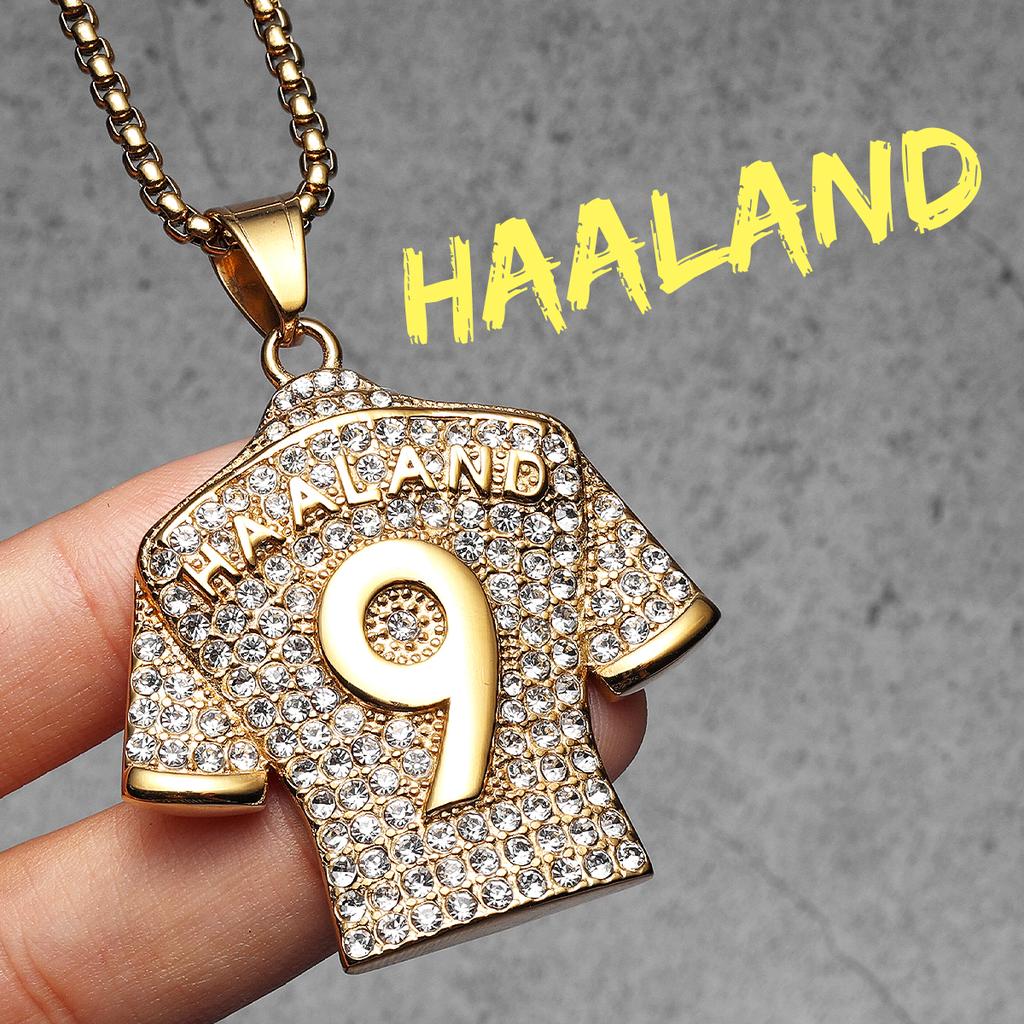 Messi Cristiano Ronaldo Neymar Haaland Football Jersey Man Necklaces Stainless Steel Pendant Chain Jewelry Gift Wholesale