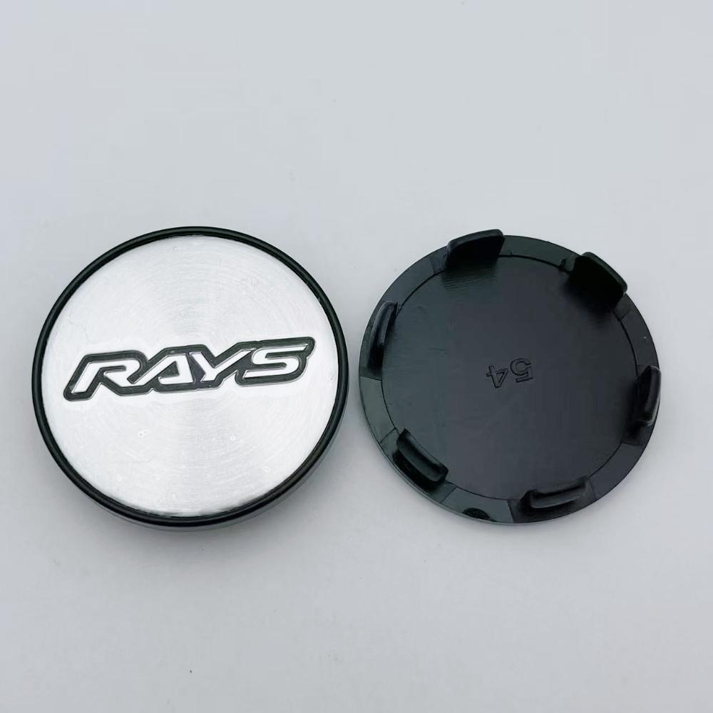 4pcs/Set 54mm 49mm RAYS Logo Emblem Badge Car Wheel Center Caps Wheel Hub Center Dust Cover Rim Hubcaps Car Styling Accessories