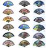 Spanish Folding Hand Fan,Handheld Fans Summer Vintage Dancing Party Hand Fans for Girls Women (12 PCS, Random Pattern)