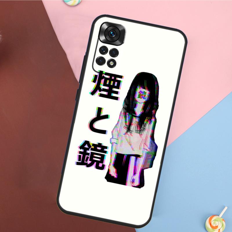 Грустная японская эстетичная арт-обложка для Xiaomi Redmi Note 14 13 12 9 10 11 Pro 9S 10S 11S 12S Redmi 14C 10C 12C 13C Чехол