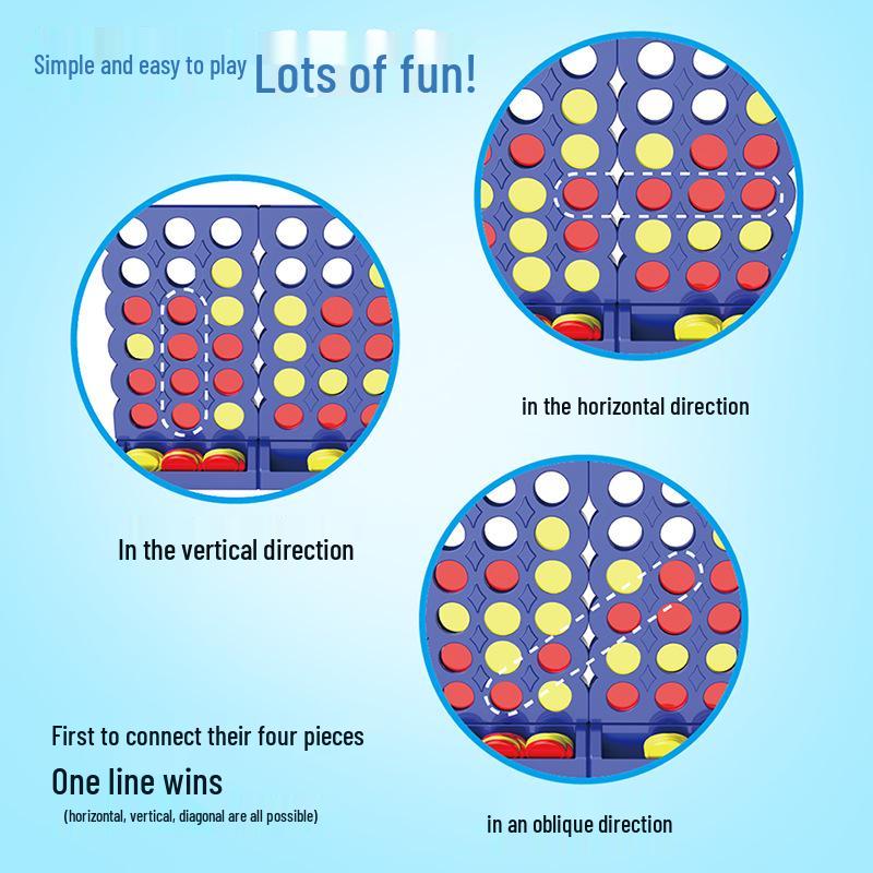 3D Образовательная игра «Четыре в ряд» - Интерактивная стратегическая игрушка для родителей и детей