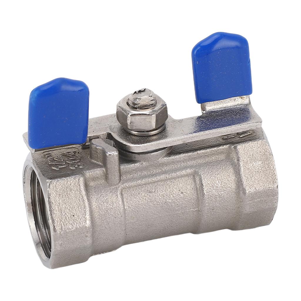 12in NPT DN15 Ball Valve 304 Stainless Steel Female Thread Pipe Fitting Valve with Butterfly