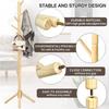Wooden Freestanding Coat Rack Heavy Duty Adjustable Coat Tree Hallway Entrance Living Room Bedroom Hats Coats Scarves Handbags Hanger Stand
