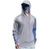 Men's Performance Fishing Raglan Hoodie - UPF 50+ UV Long Sleeve Sun-protective Shirt With Mesh Visor