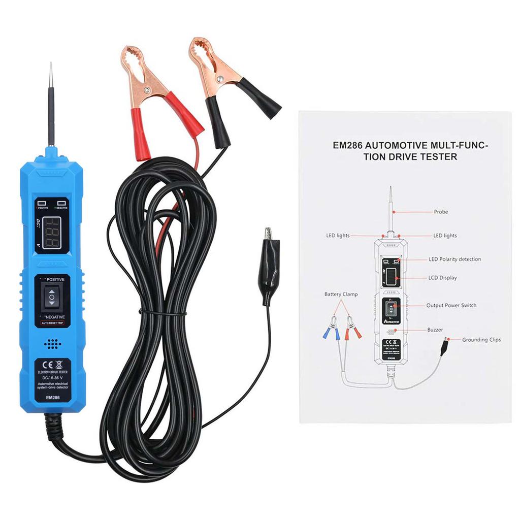 Тестер цепи автомобиля, тестер-пробник цепи питания 6 36 В, автомобильный детектор цепи, цифровой инструмент для электрической системы с