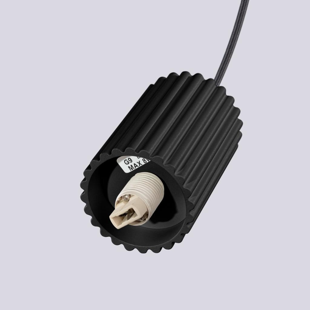 Lampa Wisząca Nowoczesna Czarna Ryflowana Szklana Biała Kula Do Salonu Jadalni Nad Stół 1Xg9 8W Halo Sollux Lighting