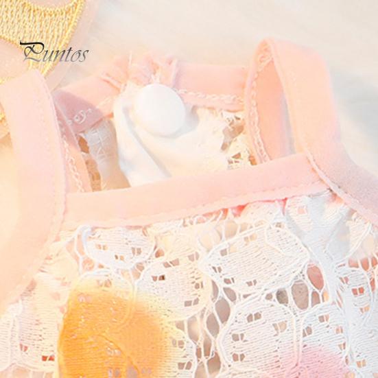 Платье для домашних животных, элегантное летнее платье принцессы с кошкой, очаровательное сетчатое платье для собаки с декором в виде бабочки, для повседневной носки