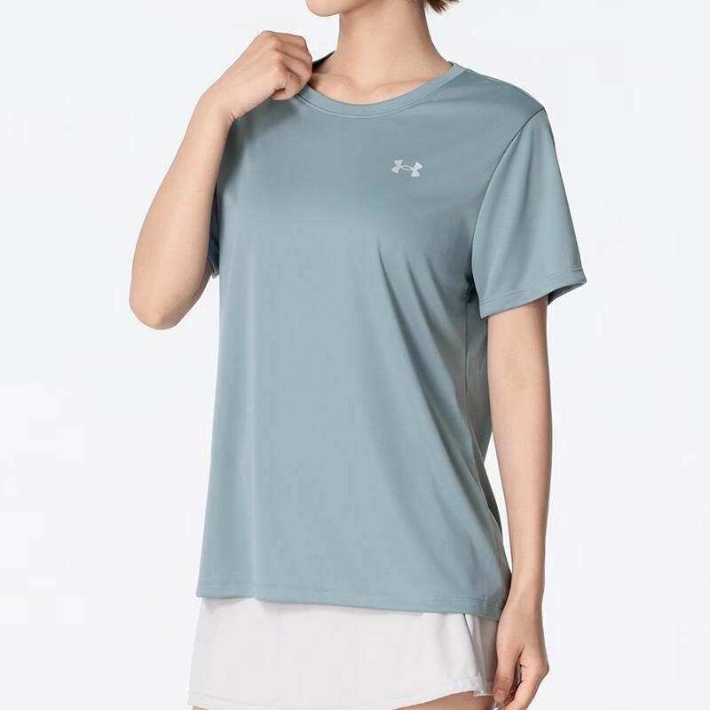 Under Armour Дышащая футболка с коротким рукавом для фитнеса, женские топы 1384246-323