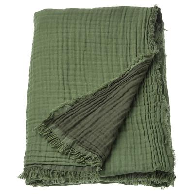 Плед серо-зеленый, VALLKRASSING Throw Grey-green,