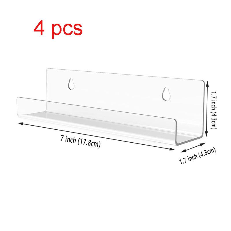 4/6/8 шт. Акриловая подставка для демонстрации пластинок 4/7/12 дюймов Прозрачная Настенная полка-держатель для виниловых пластинок Стойка для хранения альбомов с LP-пластинками