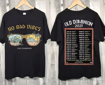 Концертная футболка Old Dominion Band No Bad Vibes Tour 2023, размеры S-4XL